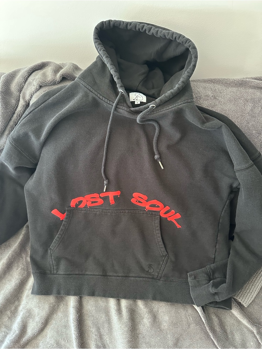 Black "Lost Soul" Hoodie Sweatshirt with Red Graphic